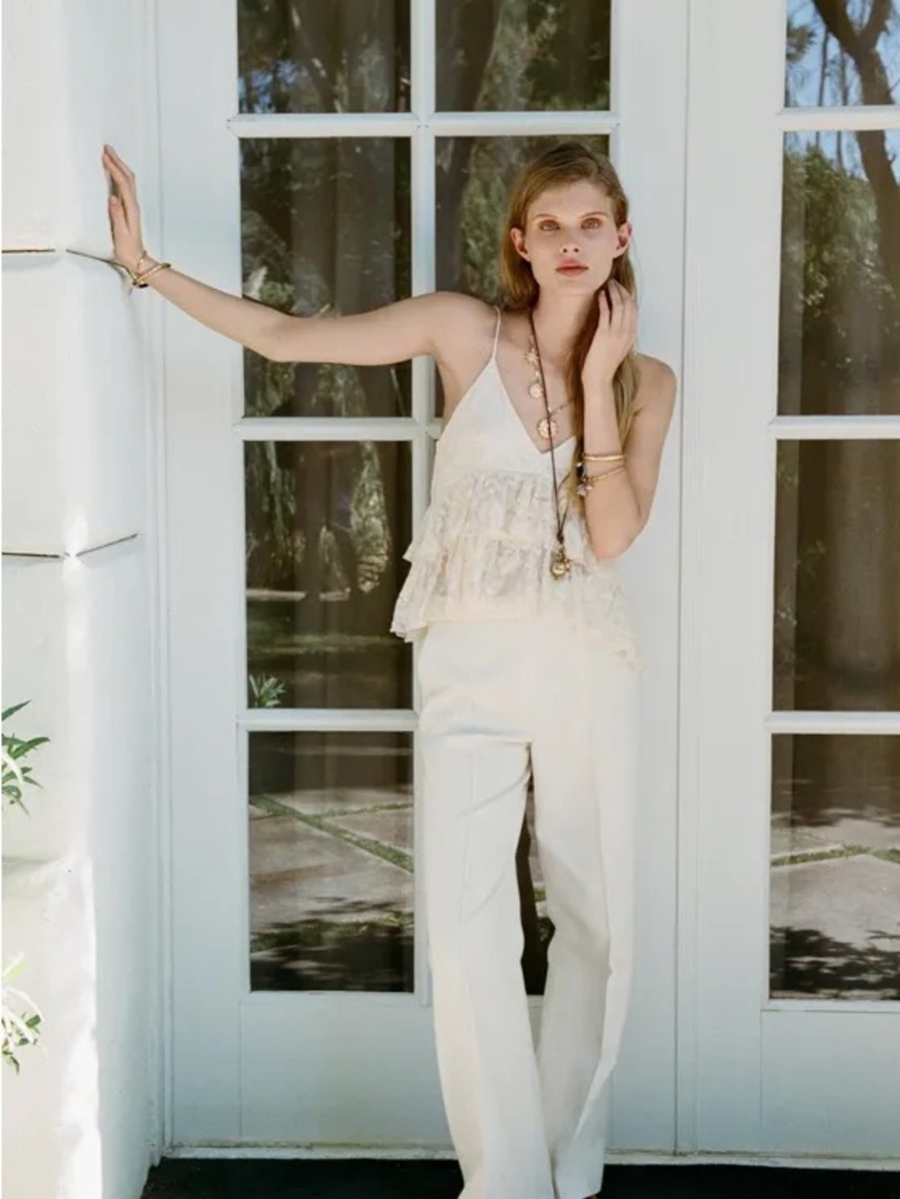 Zara linen pants ecru 3030/135/712